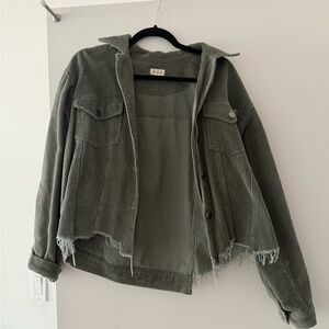 Olive green corduroy jacket